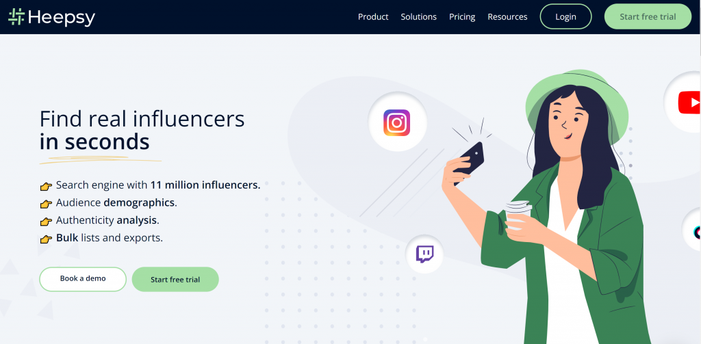 Heepsy - top influencer marketing tool 2022