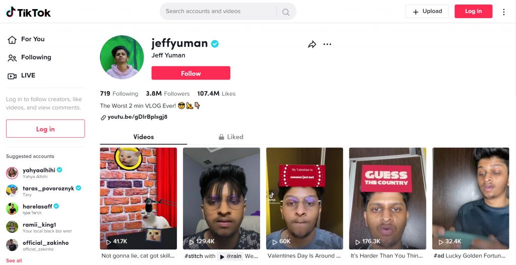 Jeff Yuman - Top Tiktok Influencers Malaysia 2022