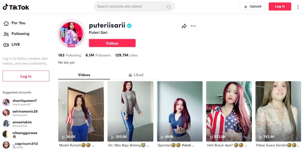 Puteriisarii - Top Tiktok Influencers Malaysia 2022